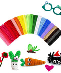 200 Piece Bulk Pipe Cleaners Craft Kit For Kids With Multicolor Chenille Stems 12 Inch Long 6mm Wide Ideal For Arts And Crafts Projects Diy Room Decor Christmas Decorations And Fidget Toy Gifts Ages 5 To 7, rainbow craft assortment