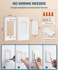 Wireless Light Switch Kit With Remote, No In Wall Wiring Needed, programmable, includes installation components and remote control.