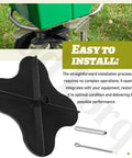 Beefed-Up Fertilizer Spreader Impeller And Spreader Cover Replacement Kit For Le-SCO, shown with installation tools
