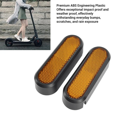 Rear Side Wheel Cover Reflector Replacement Kit For Electric Scooters Left And Right Pair Rugged ABS Construction