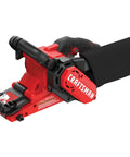 Corded 7 Amp Belt Sander Workhorse with Angled 3 Inch by 21 Inch Belt, onboard dust bag for cleaner projects and finishes