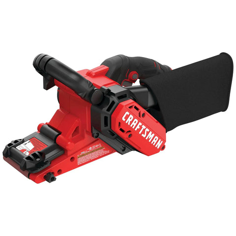 Corded 7 Amp Belt Sander Workhorse with Angled 3 Inch by 21 Inch Belt, onboard dust bag for cleaner projects and finishes