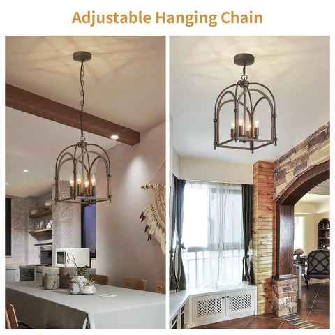 Dope Vintage Lantern Pendant Light Black Metal Cage Farmhouse Chandelier With E26 Socket For Kitchen Island Entryway Dining Room Or Hallway Industrial Style Lighting Bulbs Not Included