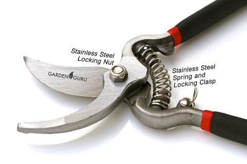 Heavy Duty Bypass Pruning Shears For Garden Pros With Forged Steel Blades Safety Lock Non Slip Comfort Grips And Precision Cuts Up To One Inch Diameter For Serious Gardeners
