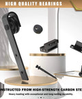 Illustration of 8 Foot Sliding Barn Door Hardware Kit components, showcasing high-strength carbon steel and bearings.