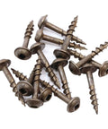 Pocket Hole Deck Screws Number Eight Inch, Square Drive, Round Washer Head Wood Fasteners, Deep Coarse Thread For A Tight Hold