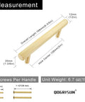 Solid Brass Cabinet Pulls 5 Pack Hexagon Drawer Handles With Five Inch Hole Center And Six Point Six Inch Total Length Brushed Finish