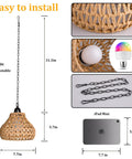 Rechargeable Cordless Outdoor Chandelier 2 Pack Colorful Hanging Pendant Lights With Remote No Wiring For Yard Gazebo Super Slick Night Vibes Easy Install Lowkey Awesome Setup, height adjustable, 31.5in, 7.7in wide.