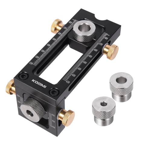 2 In 1 Drill Guide And Dowel Jig For Woodworking Aluminum 6061 Pocket Hole Jig with self aligning pin and metal body