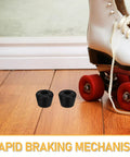 Toe Stops For Quad Skates With Black Brake Head And Screws Replacement Parts For Inline Roller Skating Safe Smooth Quick Swap