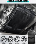 Installation of Transmission Oil Pan Filter And Gasket Kit For 8 Speed Automatic Transmissions on vehicle undercarriage.