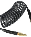Top Shelf Polyurethane Recoil Air Hose With Automatic Snap Back Design 1/4 Inch Bore By 10 Foot Length Zero Tangle Flex Build equipped with couplers and guide ring.