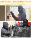 Demonstration of Wireless Bike Alarm With Remote for home security, showing alarm deterring intruder at door and car