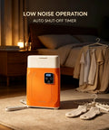 All In One Portable Clothes And Shoe Dryer With Hot Air Heater Mini Compact Electric Dryer in bedroom setup