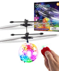 Indoor Hand Operated Flying Orb Ball Toy For Kids With LED Lights Remote Control Mini UFO Drone Floating Hover Ball Rechargeable