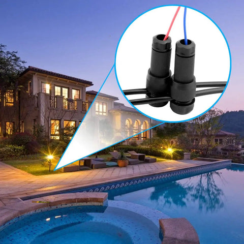 22 Pack Low Voltage Waterproof Landscape Light Cable Connectors 12-20 Gauge Wire Connectors for Outdoor Path Lights