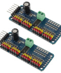 Sixteen Channel PWM Servo Driver Board With 12 Bit I2C Interface PCA9685 Module Compatible With Arduino And Raspberry Pi Pack Of 2