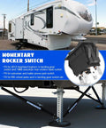 Beefed Up 30 Amp DPDT Momentary Rocker Switch with On Off Momentary On Function, shown with RV and landing gear setup.