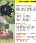 High Flow Fuel Pump Kit For Kohler Briggs Kawasaki Lawn Mower Tractor Golf Cart Replacement With Vacuum Filter displayed with lawn mower background.