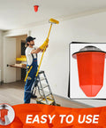Orange Fire Sprinkler Paint Covers 30 Pack Ceiling Guard Caps Snaps Right On Pro Heavy Grip Renovation Masks Shield Nozzles Zero Mess Guaranteed in use on the ceiling.