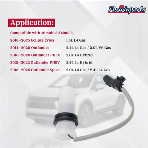 Washer Fluid Level Sensor 8260A406 For Mitsubishi Outlander PHEV 2018 2022 Outlander 2014 2020 Eclipse Cross 2018 2025 Outlander Sport 2016 2025 Replacement Part Plug And Play Direct Fit, connector detail