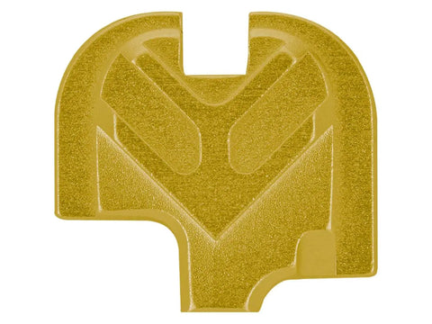 Gold CNC Machined Aspis Cut Slide Cover Back Plate for Springfield Echelon 4.5F and 4.0C 9mm, anodized aluminum upgrade