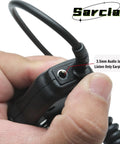 Close-up of Speaker Microphone With PTT for Yaesu VX Series showing 3.5mm audio jack compatibility with handheld radios.