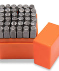 Letter And Number Punch Set One Quarter Inch Steel Stamp Kit For Metal Plastic Wood And Leather Imprinting 36 Piece