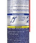 Back label view of Silicone Dry Lubricant For Window Tracks And Moving Parts Clear Finish No Mess 13.3 Oz Can Pack Of 6