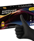 Disposable Nitrile Gloves, Powder Free, Latex Free, Household Cleaning Gloves Medium 100 Pack box with thumbs up