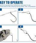 600 Piece Aluminum Fishing Crimp Sleeves Kit With 1mm To 2mm Sizes, step-by-step rigging instructions for easy hook setup.