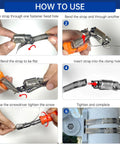 Fixirons stainless steel hose clamp kit with 40ft strap and 16 fasteners; step-by-step installation guide