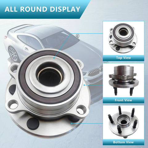 512460 Front and Rear Wheel Hub Bearing Assembly Without ABS For 2011 To 2019 Ford Explorer And 2013 To 2019 Ford Police SUV