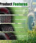 Beefy 26x12x12 Lawn Mower Tires For Garden Riding Mower And Lawn Tractor Tubeless 6PR 1780 Lb Load At 20 PSI Set Of 2 Easy Install Heavy Duty Traction Upgrade showing anti-puncture sidewall and deep tread