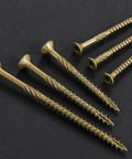 Size Ten Deck Screws 2 And 1 Quarter Inch Exterior Wood Screws, 180 Pack, Rust Resistant Epoxy Coated Bronze Finish
