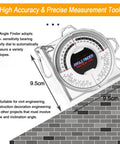 Tough Magnetic Angle Finder With Precision Inclinometer And Rugged Abs Build For Quick Diy Or Job Site Layouts with 9.5cm scale.