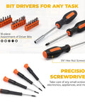 Slick Heavy Duty 152 Piece Tool Set With 12V Cordless Drill And Portable Carry Case For No Sweat Diy Repairs. 18-piece bit drivers and precision screwdrivers.