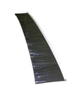 Heavy Duty Polypropylene Replacement Brush Sections For 60 Inch Forklift Sweepers, robust black brush insert, eight inch length.