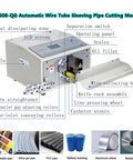 SWT508-QG Automatic Electric Wire Stripping Machine And Tube Cutter Peeler with LCD screen and components for cable projects.