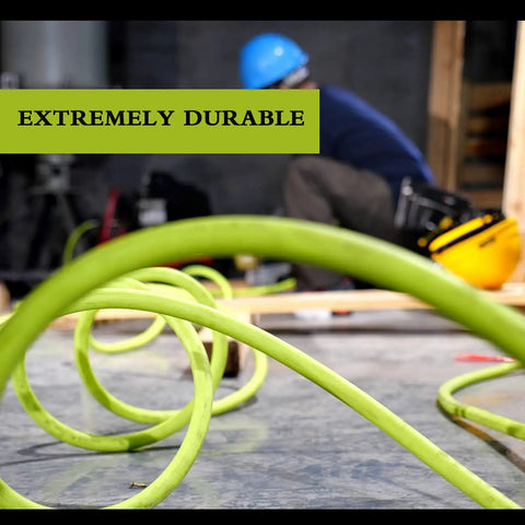 Three Eighths Inch Air Hose 250 Ft Beefy Heavy Duty Lightweight For Air Compressors With 300 PSI Working Pressure MNPT Fittings