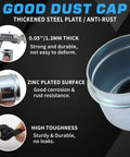 Trailer hub bearing kit for 1-inch straight axle, 2 sets, zinc-plated dust caps and grease seals