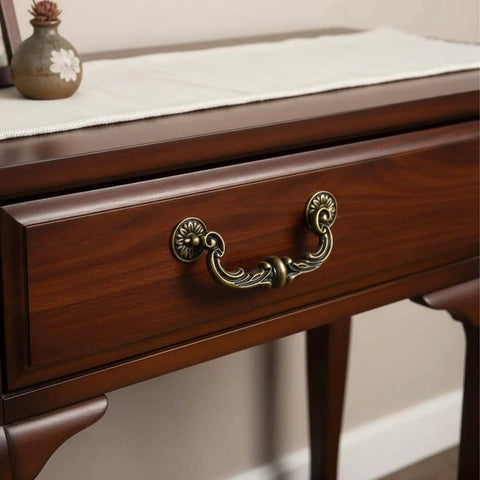 Two Pack Bronze Heavy Duty Cabinet Pulls 6 Inch Center To Center Ornate Floral Dope Vintage Vibe Dresser Drawer Handles