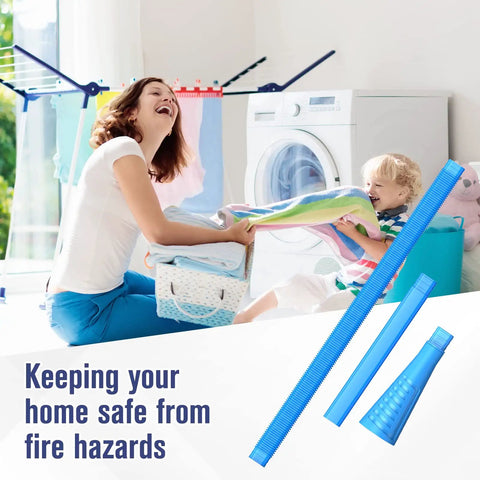 Gotta Have Dryer Lint Vacuum Attachments Kit for Deep Cleaning and Fire Prevention with Blue Vent Hose Brush