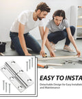 Heavy Duty Stainless Steel Door Hinges With Detachable Lift Off Design shown with screws for easy installation