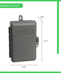 QO200TRNM 60 Amp 240 Volt Non Fused Air Conditioner Disconnect in outdoor rainproof enclosure with dimensions shown