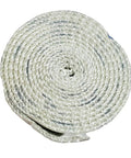 Rolled self-adhesive flat gasket, 3/4 in x 7 ft, white braided seal for pellet stoves