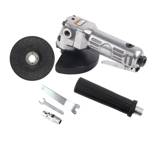Heavy Duty Pneumatic Angle Grinder With Rock Solid 100mm Sanding Pad Delivers 11000rpm for metal polishing and deburring.