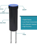 Industrial Grade Soil pH Meter with LCD display, double needle stainless probes, and outer shell for garden use.