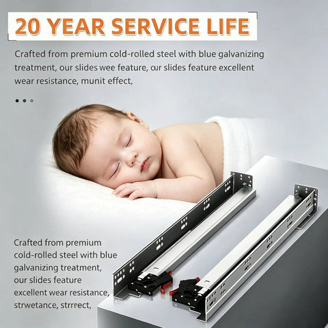 Top Shelf Soft Close Undermount Drawer Slides With Full Extension Runners For Kitchen Cabinets Smooth As Butter Glide Heavy Hitter Build, featuring steel material.