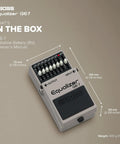 Image of 7 Band Graphic EQ Pedal For Guitarists With 100 Hz To 6.4 kHz Tones, Compact And Rugged, Each Band Boost Or Cut Up To 15 dB.